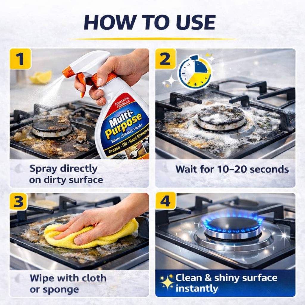 Multi-Purpose Home Cleaning Spray - Grease, Oil & Rust Remover | BUY 1 GET 2 FREE!